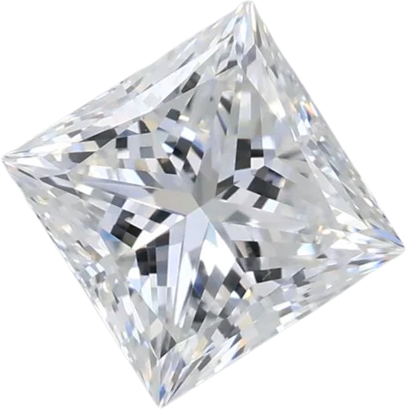 1.54 Carat F VVS2 Princess Lab Diamond