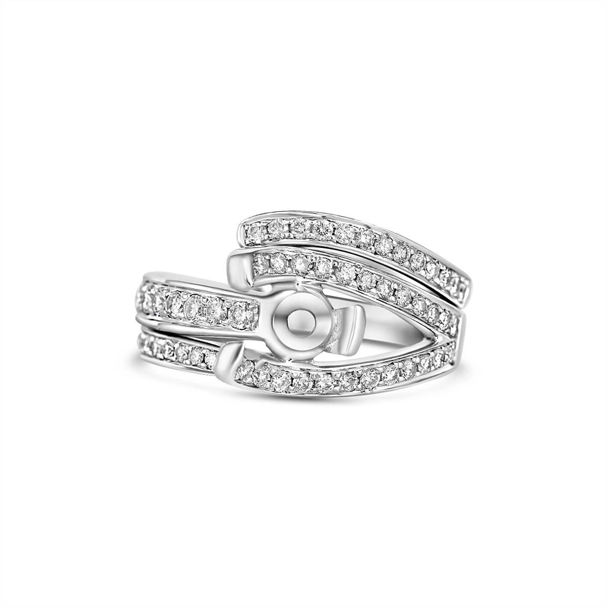 14K White Gold Diamond 2PC Set Ring/Band