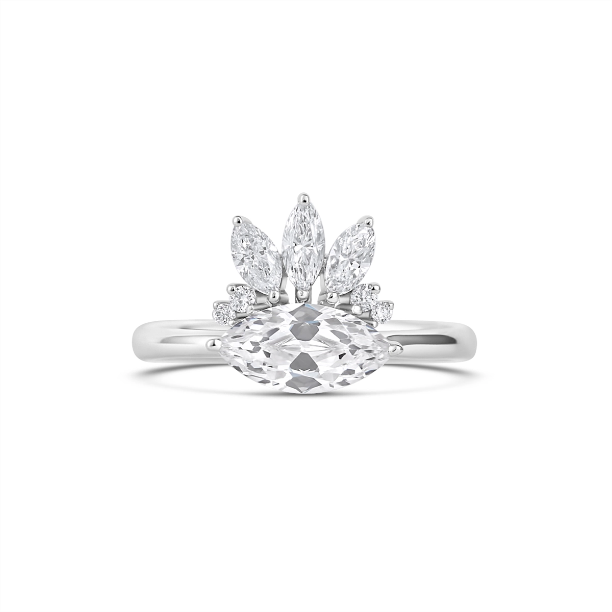 Little Bird Bridal 18K White Gold Diamond Semi-mount Ring