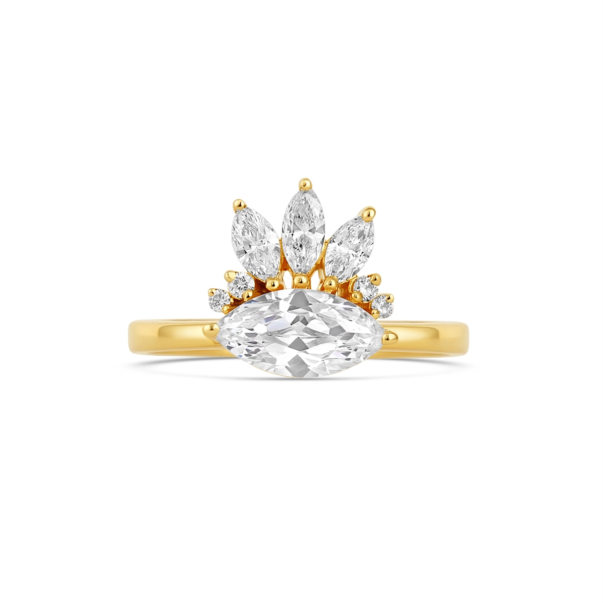 Little Bird Bridal 18K Yellow Gold Diamond Semi-mount Ring