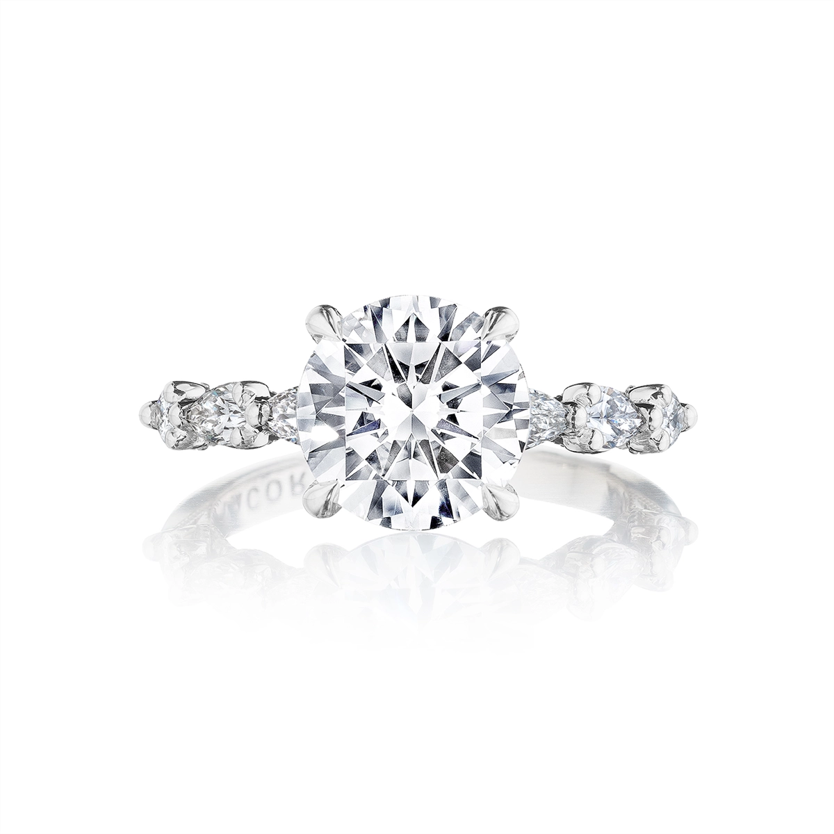 Tacori 18K White Gold Diamond Semi-mount Ring