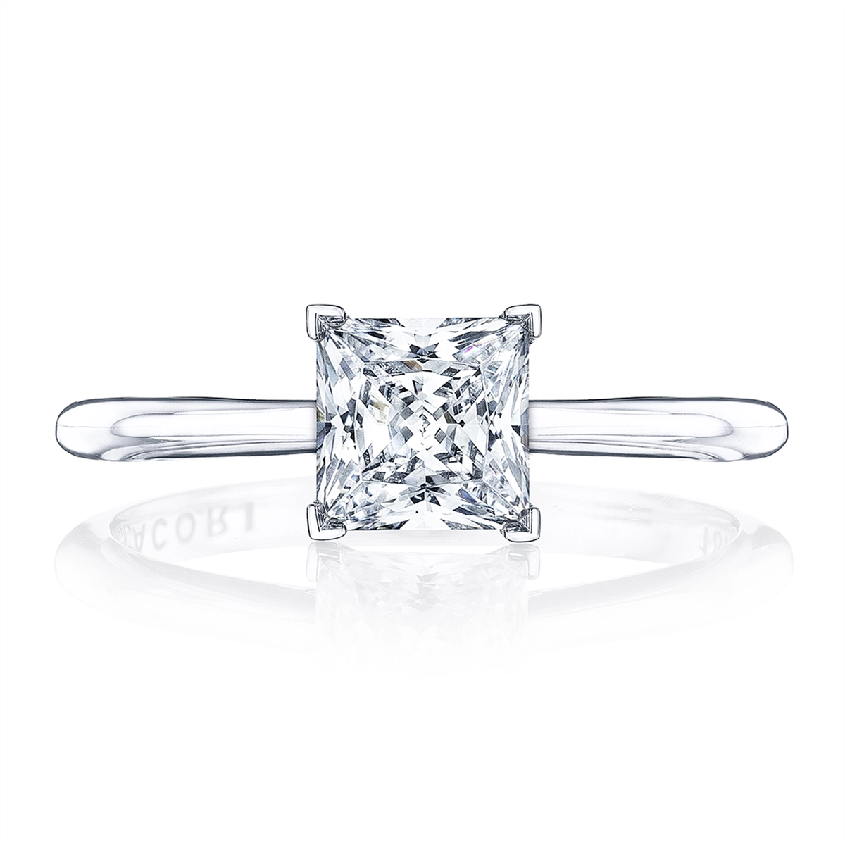 Tacori 18K White Gold Diamond Semi-mount Ring