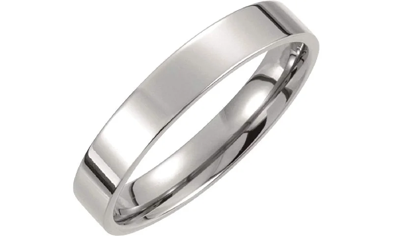 Titanium 4mm Comfort Fit Flat Band