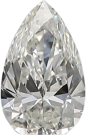 0.58 Carat H SI1 Pear Natural Diamond