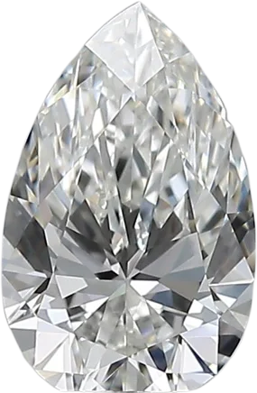 0.72 Carat H VVS2 Pear Natural Diamond