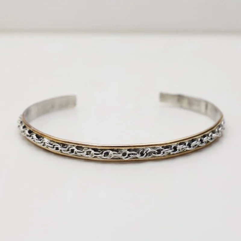 Gold Filled & Silver Braid Cuff