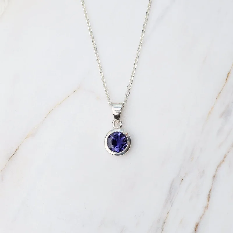 Iolite Dot Pendant