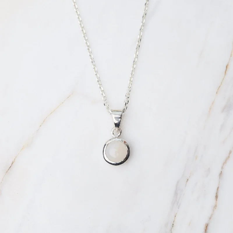 Moonstone Dot Pendant