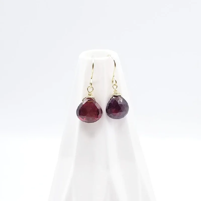 Garnet Drop Earring