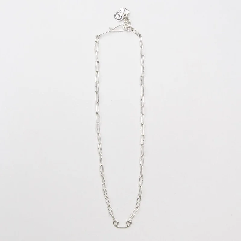 Sterling Silver Smooth Oval Link Pendant Chain Necklace