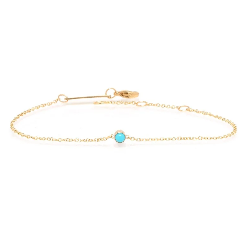 14k Gold Bezel Set Turquoise Bracelet