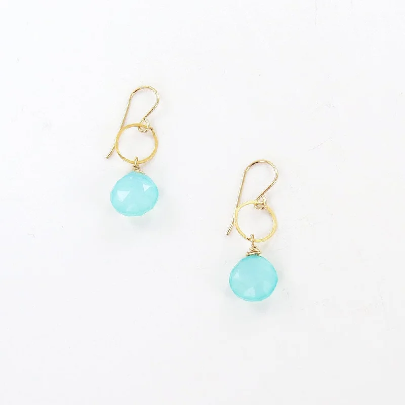 CHALCEDONY LOOP EARRINGS