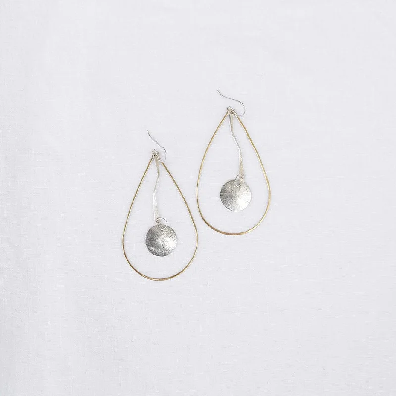 Teardrop With Discs Earrings