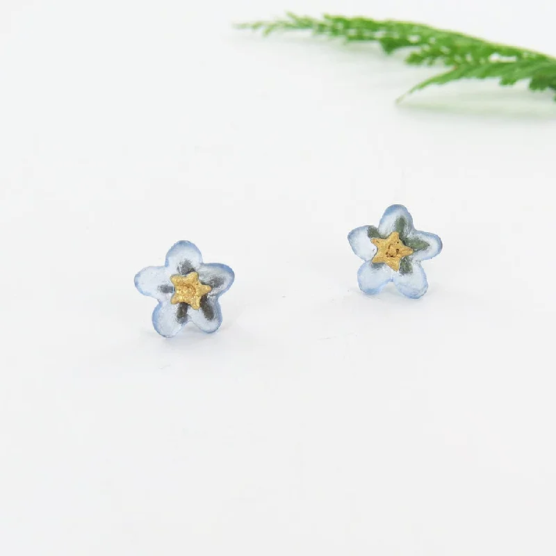 Forget Me Knot Flower Stud Earrings