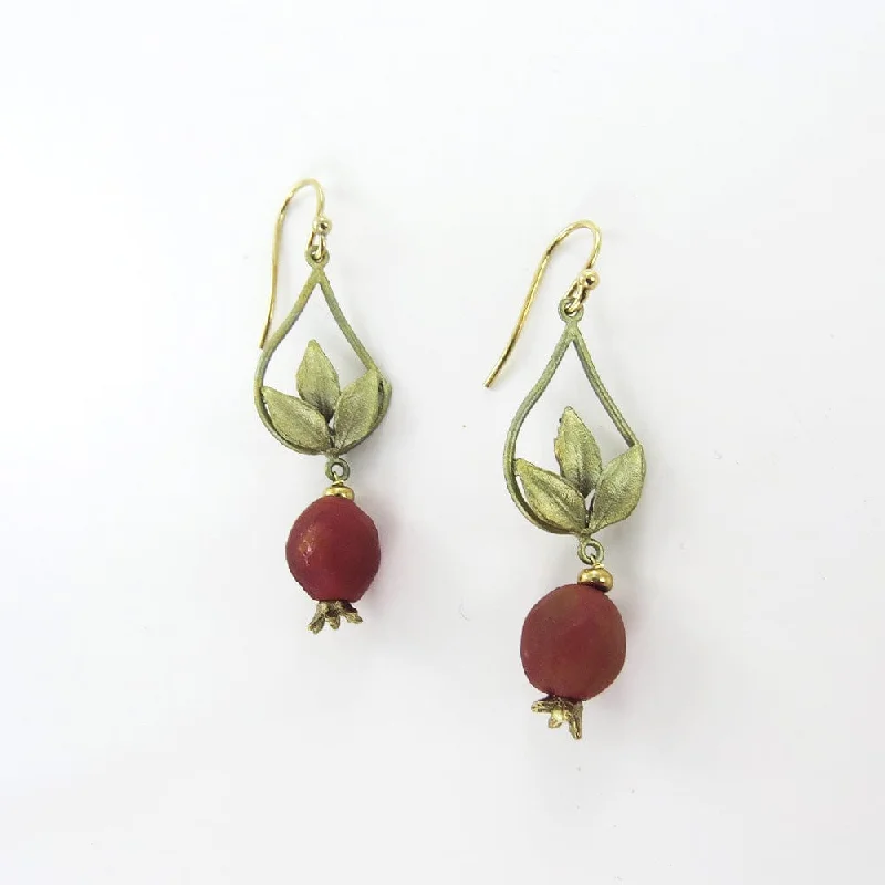 Pomegranate Teardrop Earrings