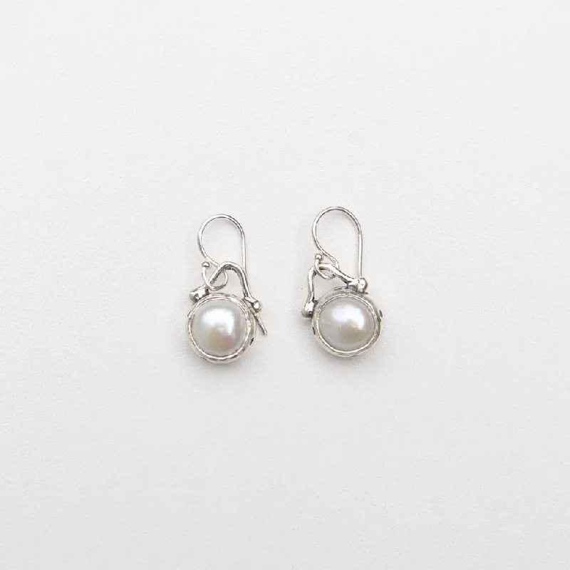 Sterling Silver Pearl Drop Earrings