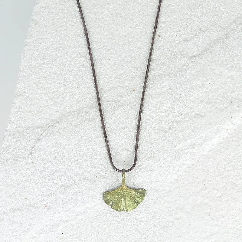 Ginkgo Single Leaf Pendant