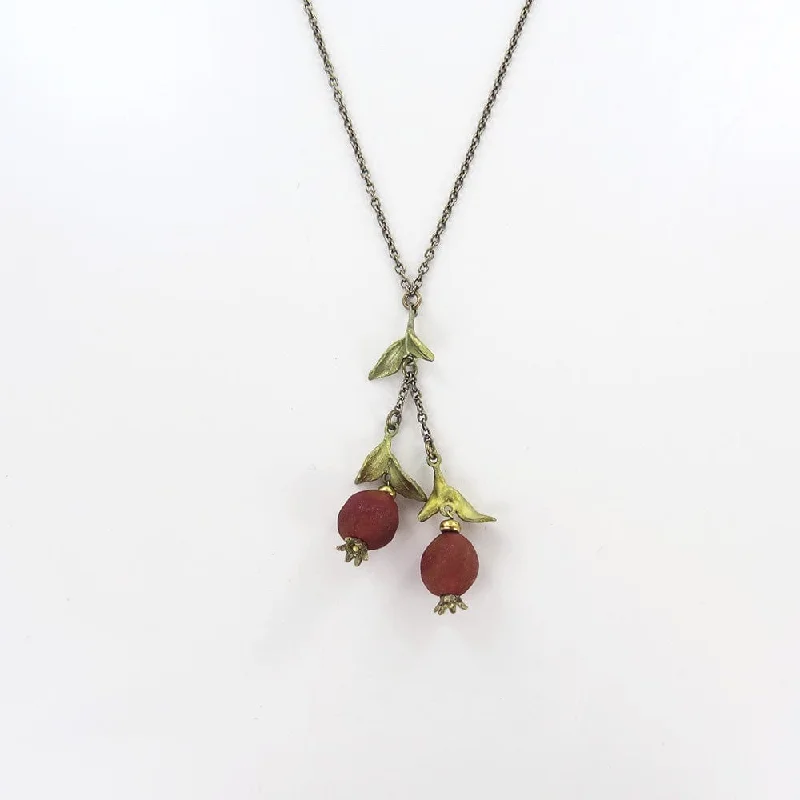 Pomegranate Drop Pendant Necklace