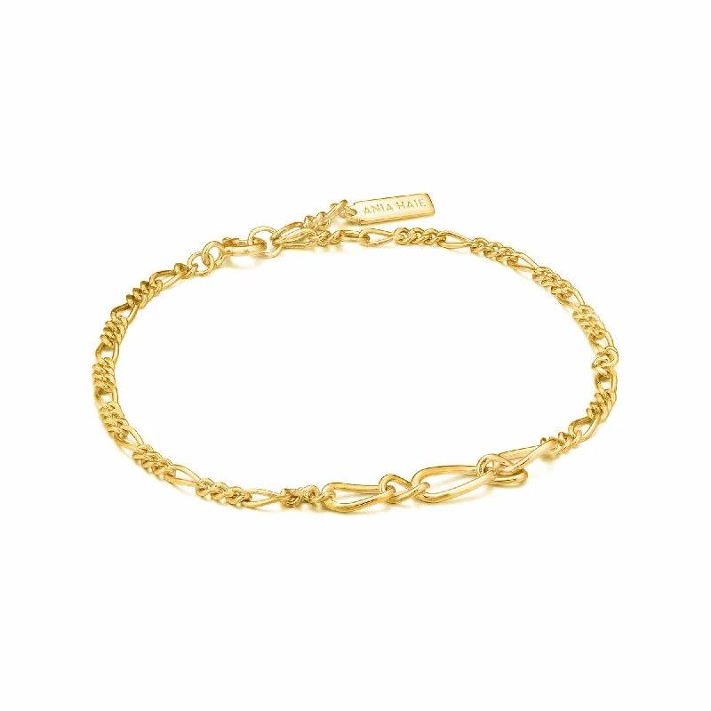 Gold Figaro Chain Bracelet