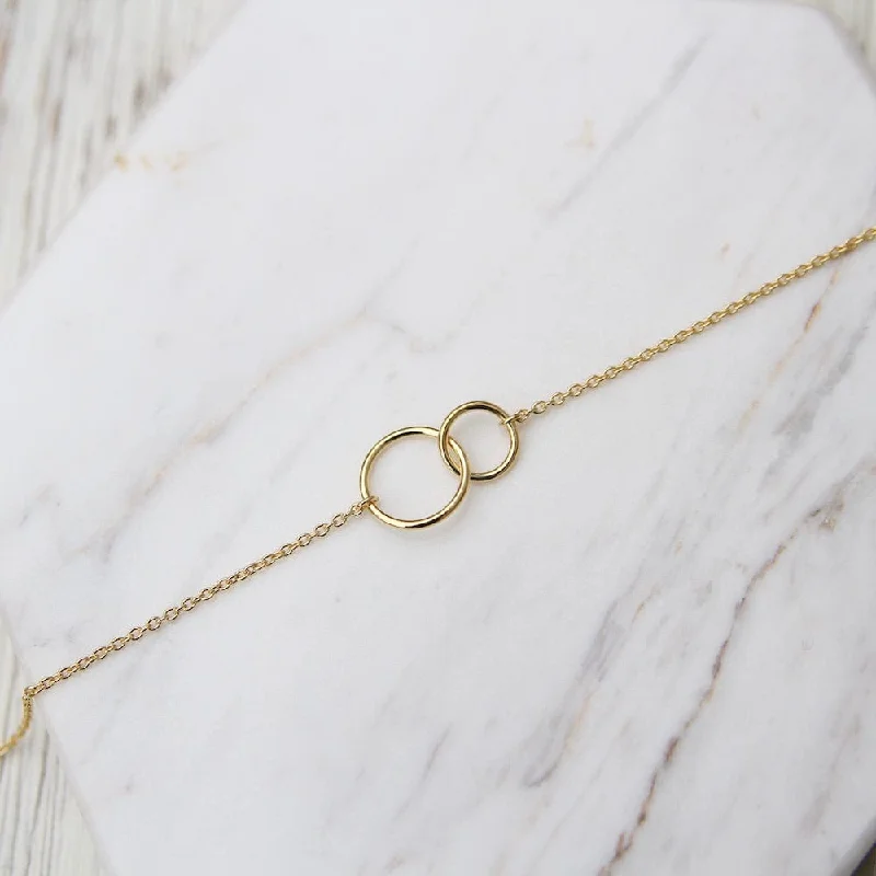 Gold Vermeil Small Double Circle Bracelet