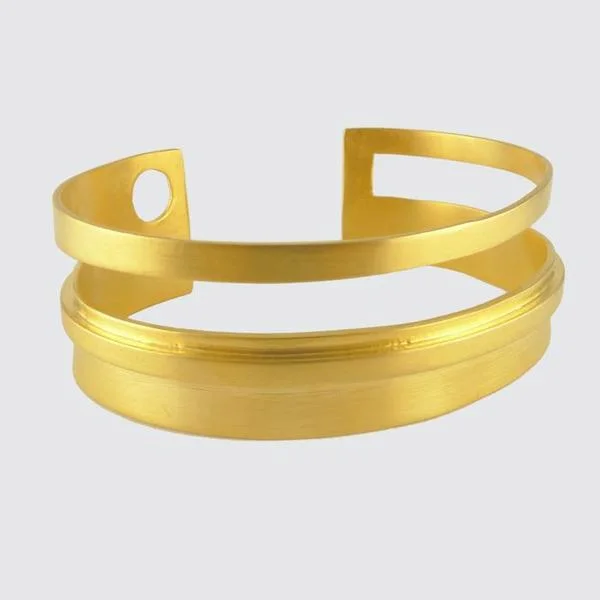 Gold Plated Mondrian Cuff Bracelet