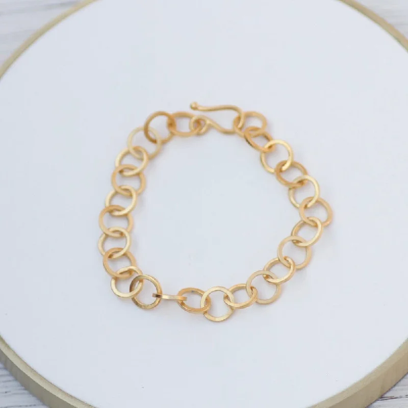 Circle Link Bracelet - Gold Plated