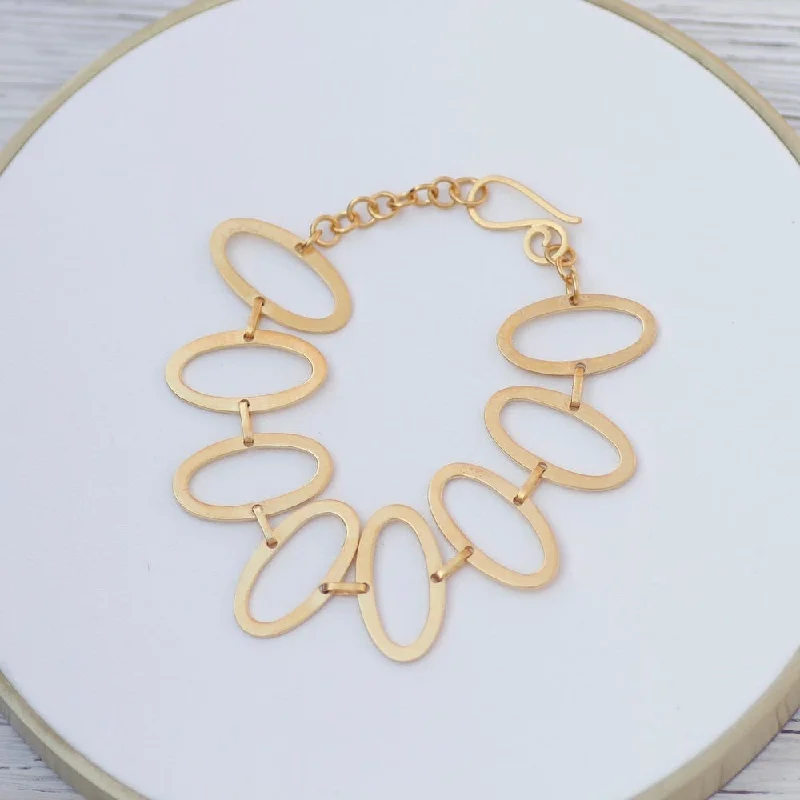 Oval Link Bracelet - Gold Plated