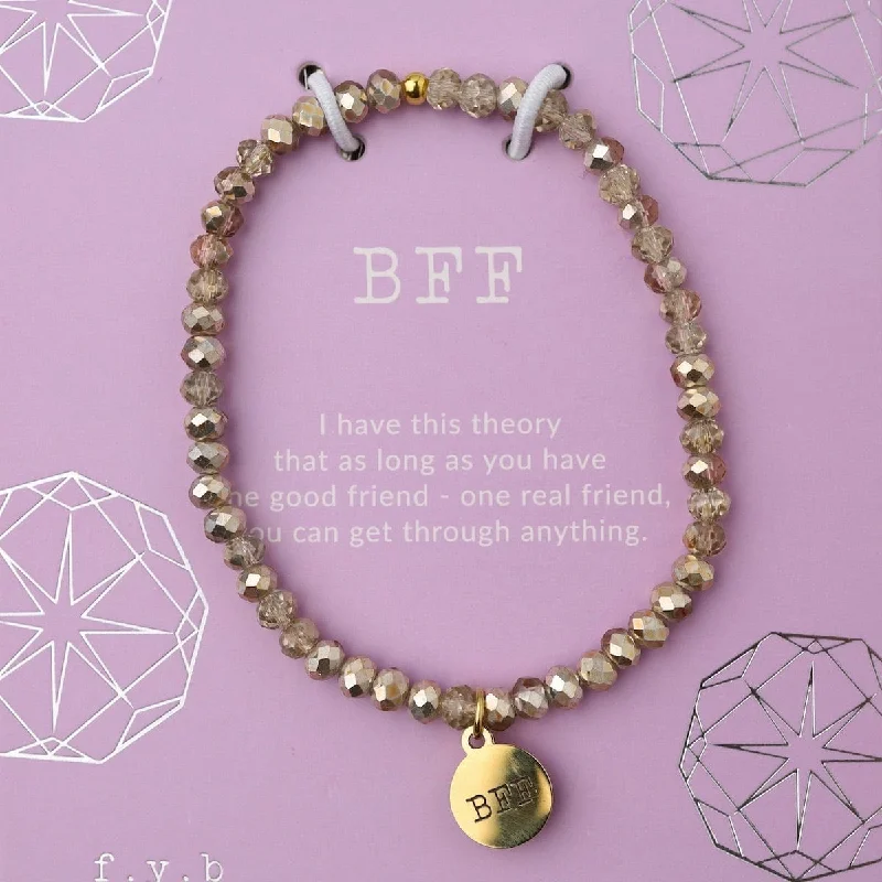 BFF - Stretchy Gold Crystal Bracelet