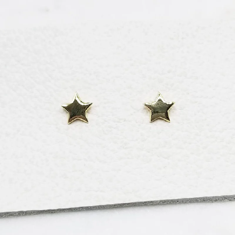 Gold Vermeil Tiny Star Stud Earrings