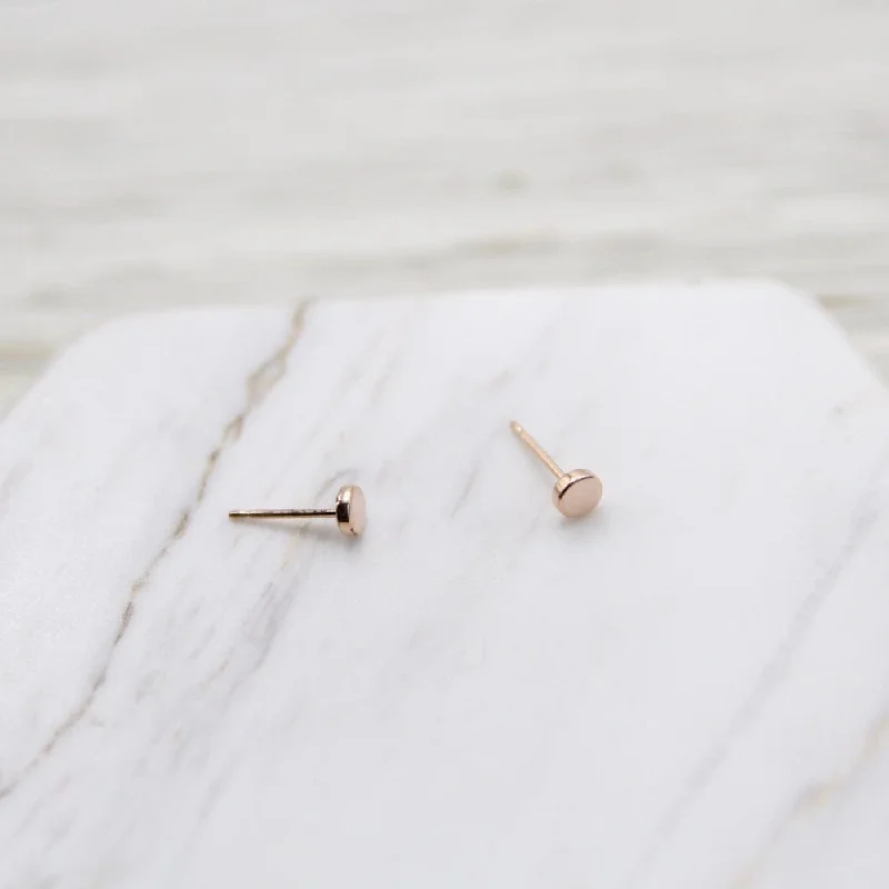 Tiny Dot Stud - Rose Gold Vermeil