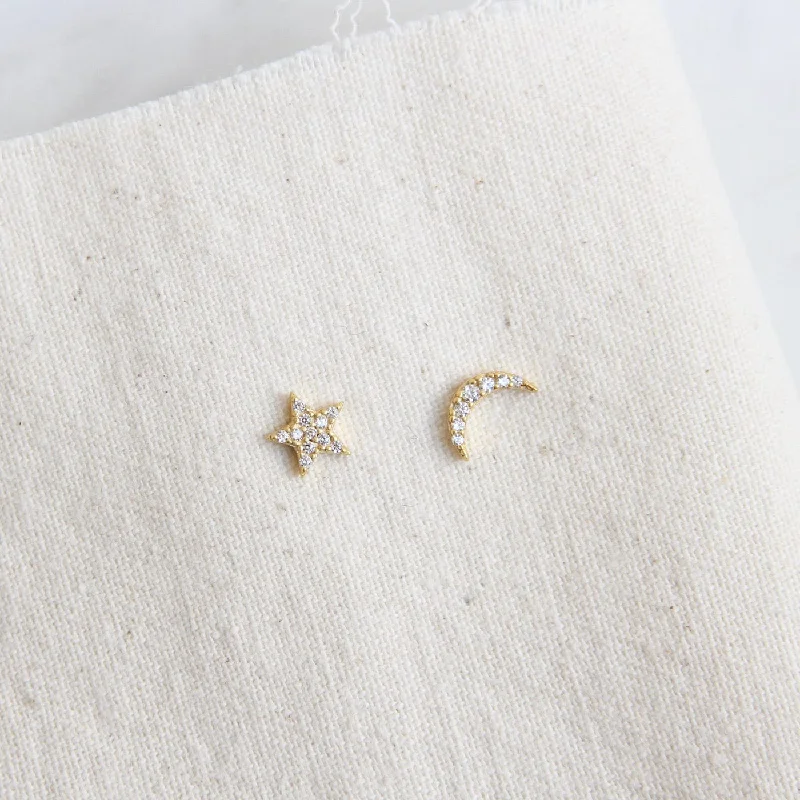 Celestial Studs - 18K Gold Plated Silver