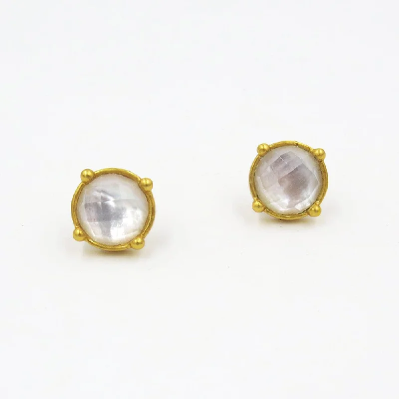 Clear Crystal Honey Stud Earrings