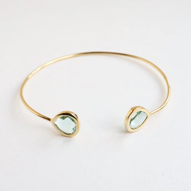 Gold Plated Erinite Double Crystal Bracelet