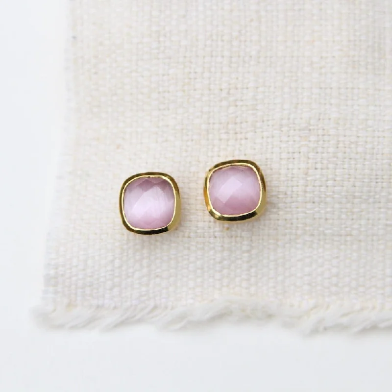 Ice Rose Asha Square Studs