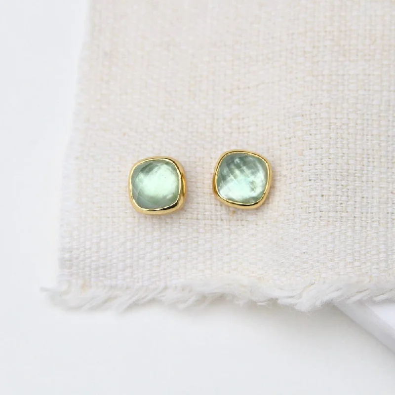 Mint Asha Square Studs