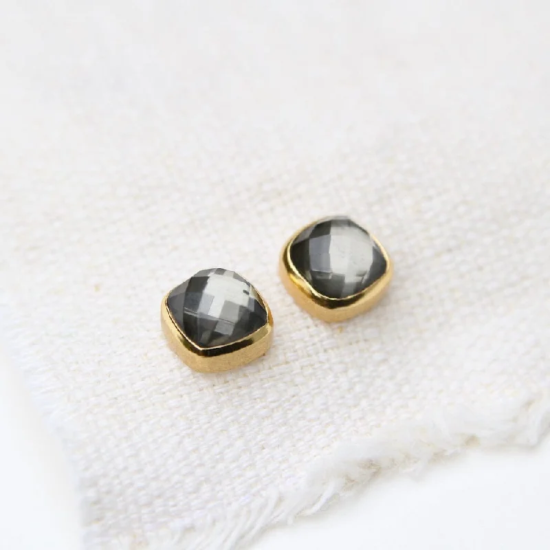 Pyrite Asha Square Studs