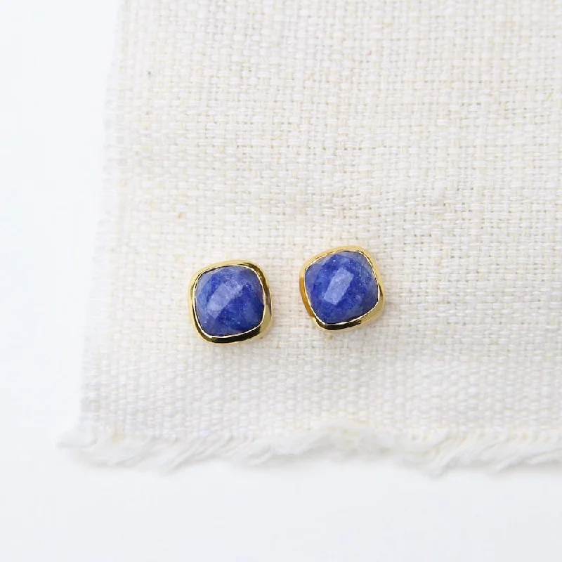 Sapphire Asha Square Studs