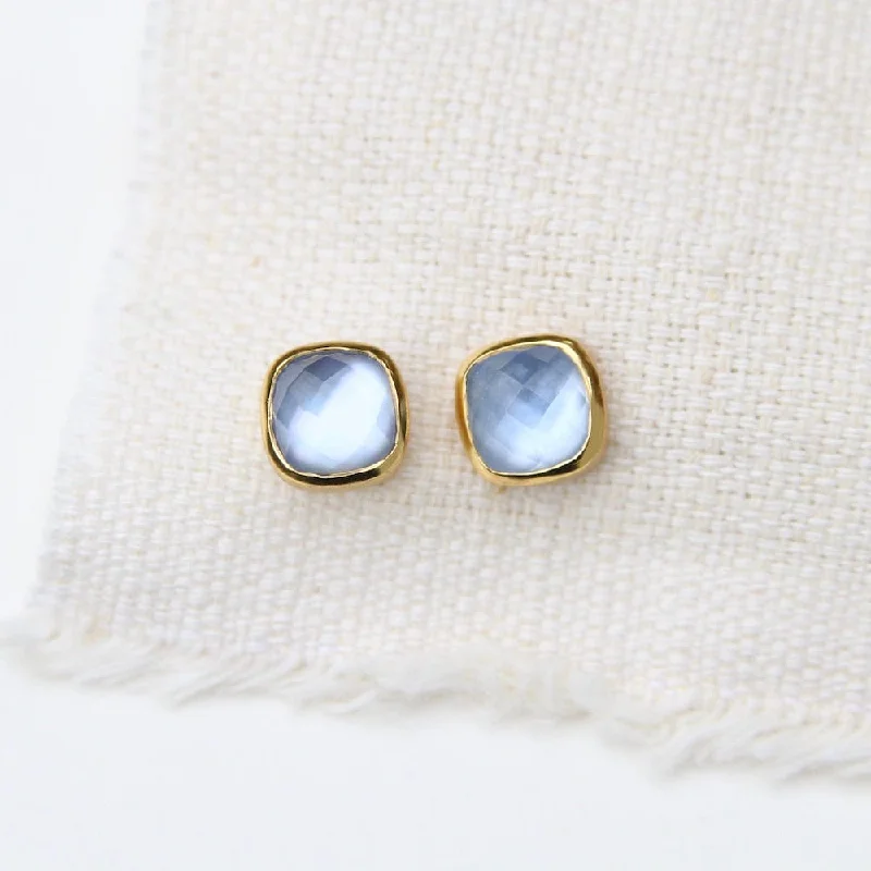 Tanzanite Asha Square Studs