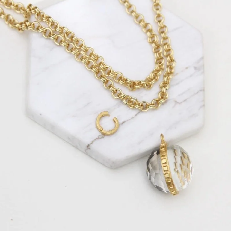 Piazza Two-Sided Crystal Orb Pendant Necklace