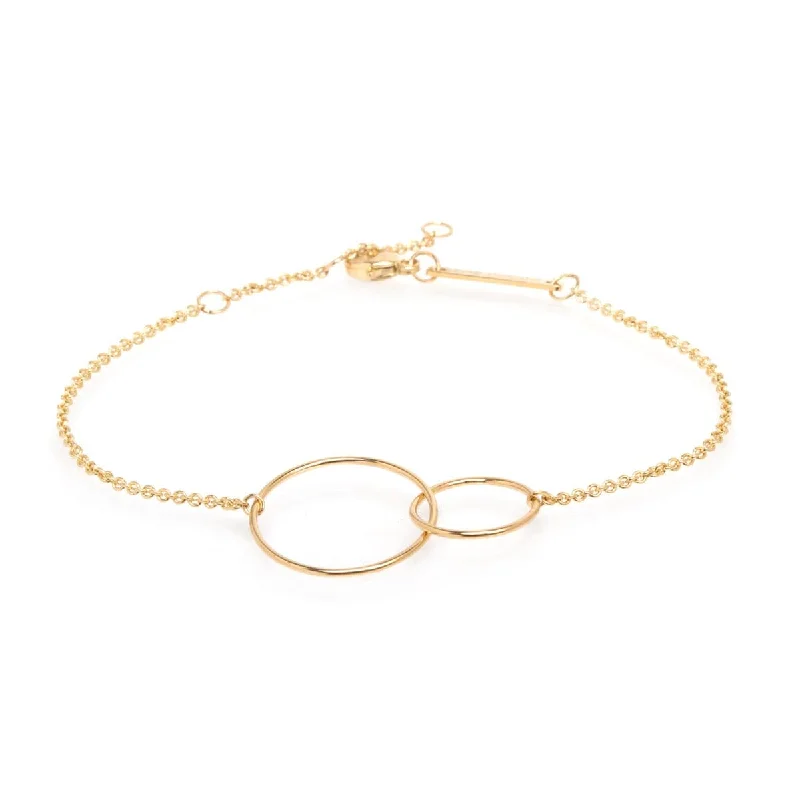 14k Gold Interlocked Circles Bracelet