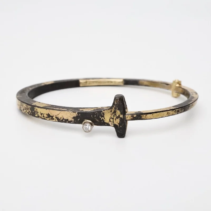 Edge Diamond 22k Gold Dust Pat Flynn Iron Nail Bracelet