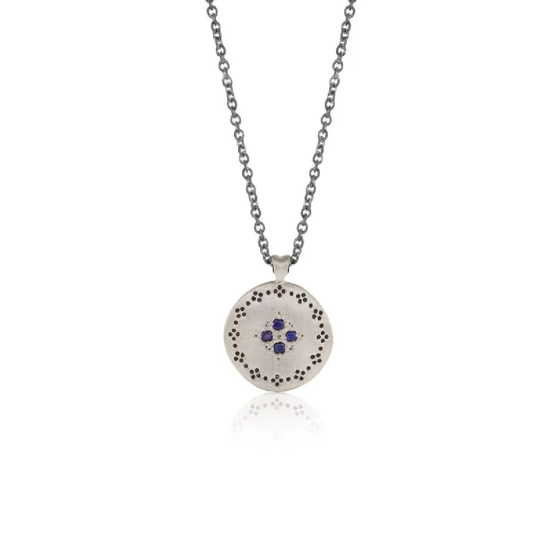 Nostalgia Four Star Pendant with Sapphire